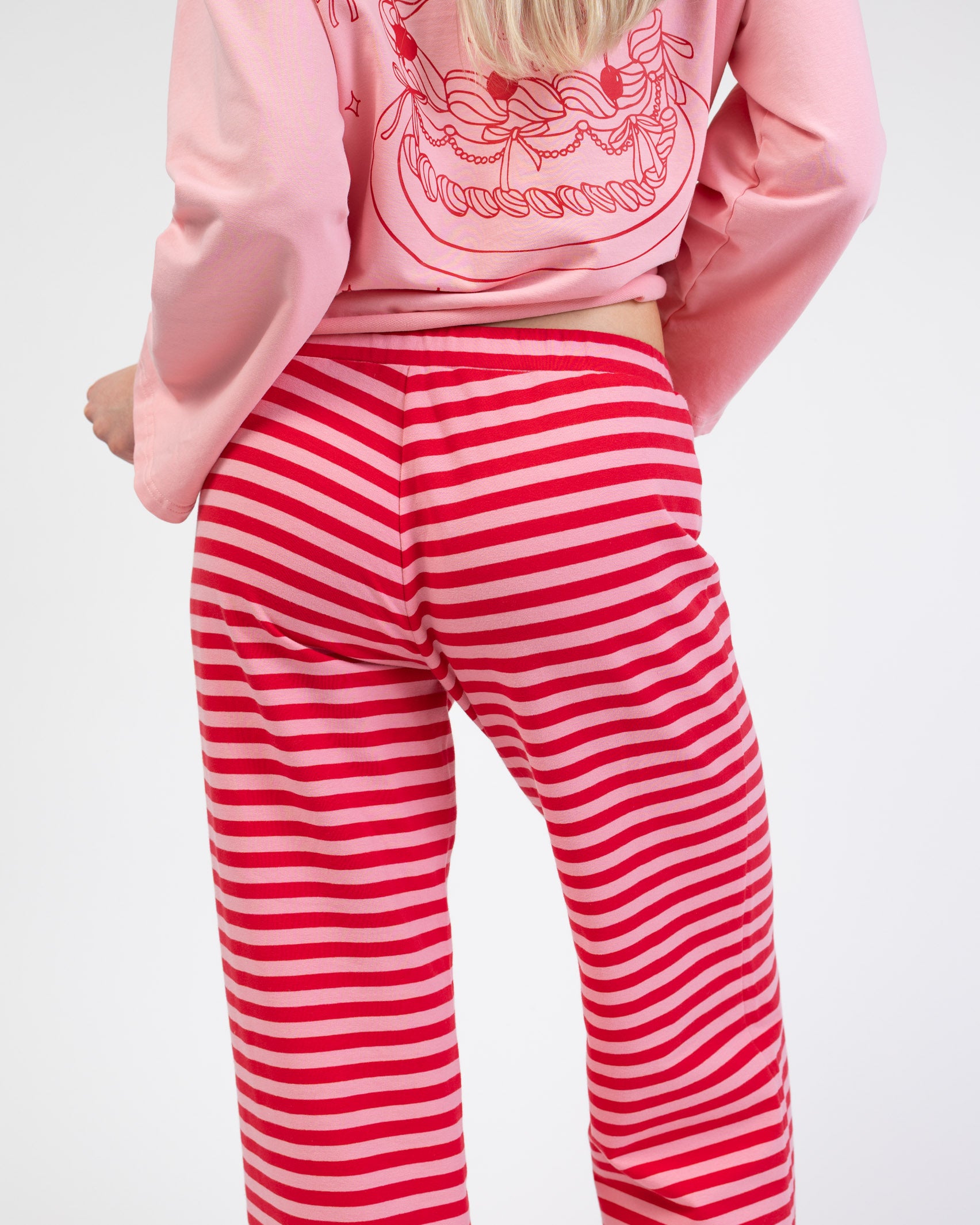 Gestreifte Hose aus Sweatstoff