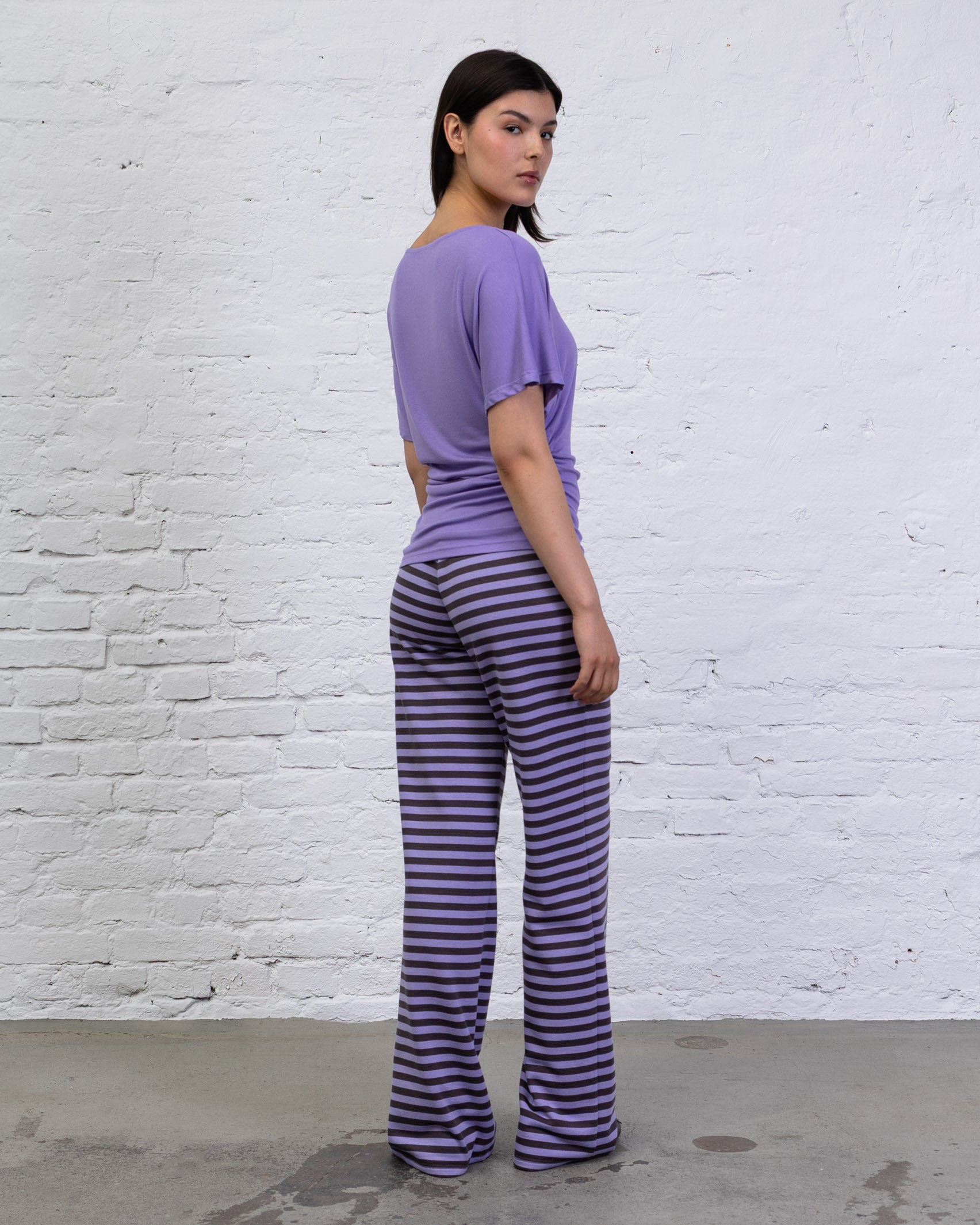 Bequeme Hose mit Streifen