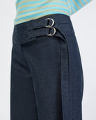 Raw Denim Jeans in Wickeloptik