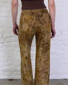 Hose mit floralem Print aus Samt