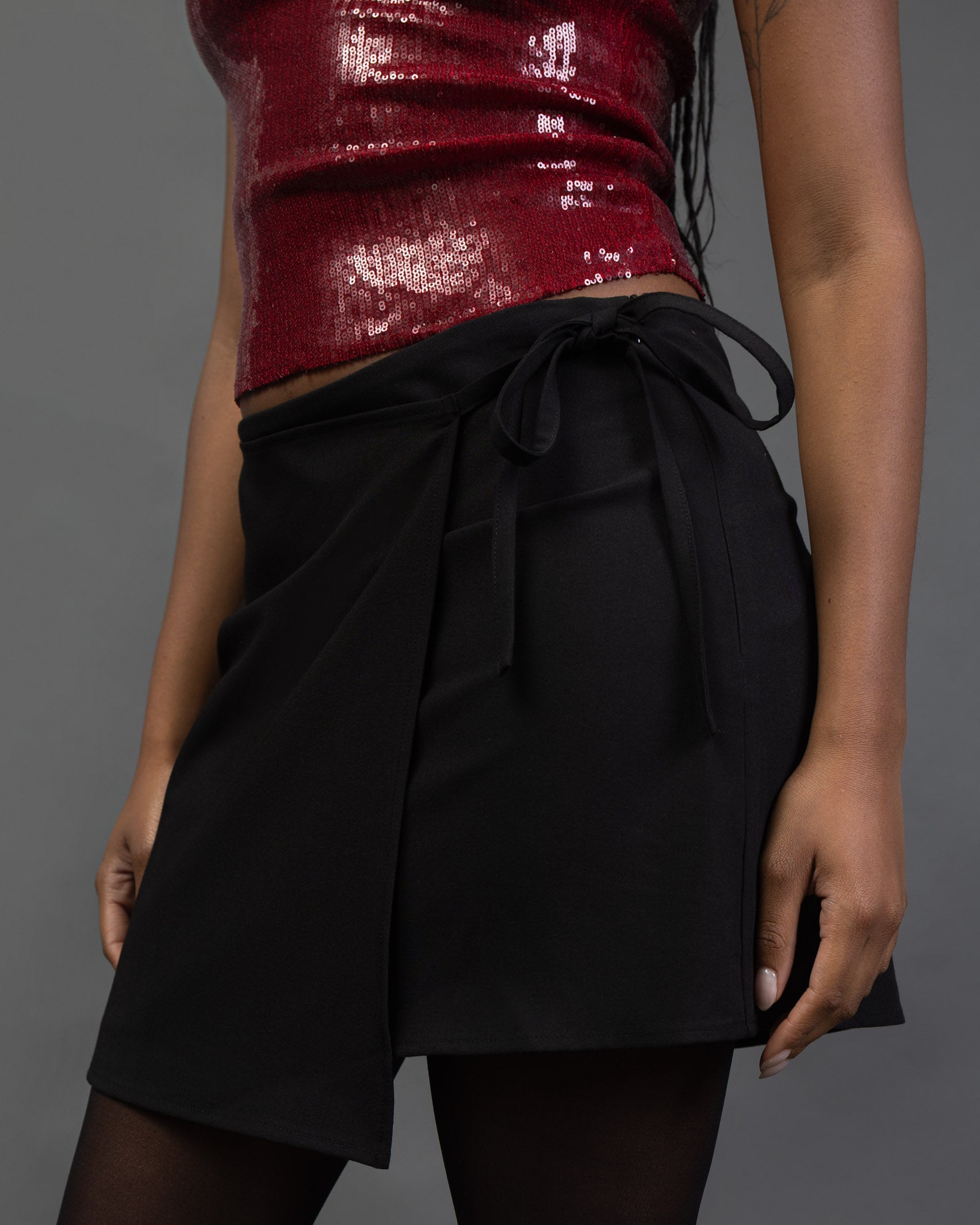 Minirock in Wickeloptik