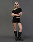 Microshorts mit Ösen