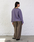 Weites Langarmshirt mit Streifen