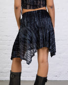 Rock mit Schlangenprint aus Samt