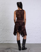 Rock mit Schlangenprint aus Samt