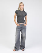 Gestreiftes Shirt mit Rundhalsauschnitt