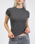 Gestreiftes Shirt mit Rundhalsauschnitt