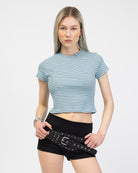 Kurzes Streifen Shirt