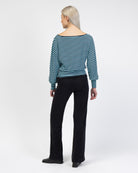 Offshoulder Langarmshirt mit Streifen