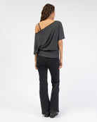 Offshoulder Shirt mit Streifen