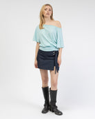 Gestreiftes Offshoulder T-Shirt