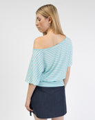 Gestreiftes Offshoulder T-Shirt