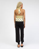 Neckholdertop mit Punkten