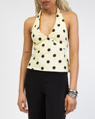 Neckholdertop mit Punkten