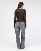 Longshirt mit V-Ausschnitt