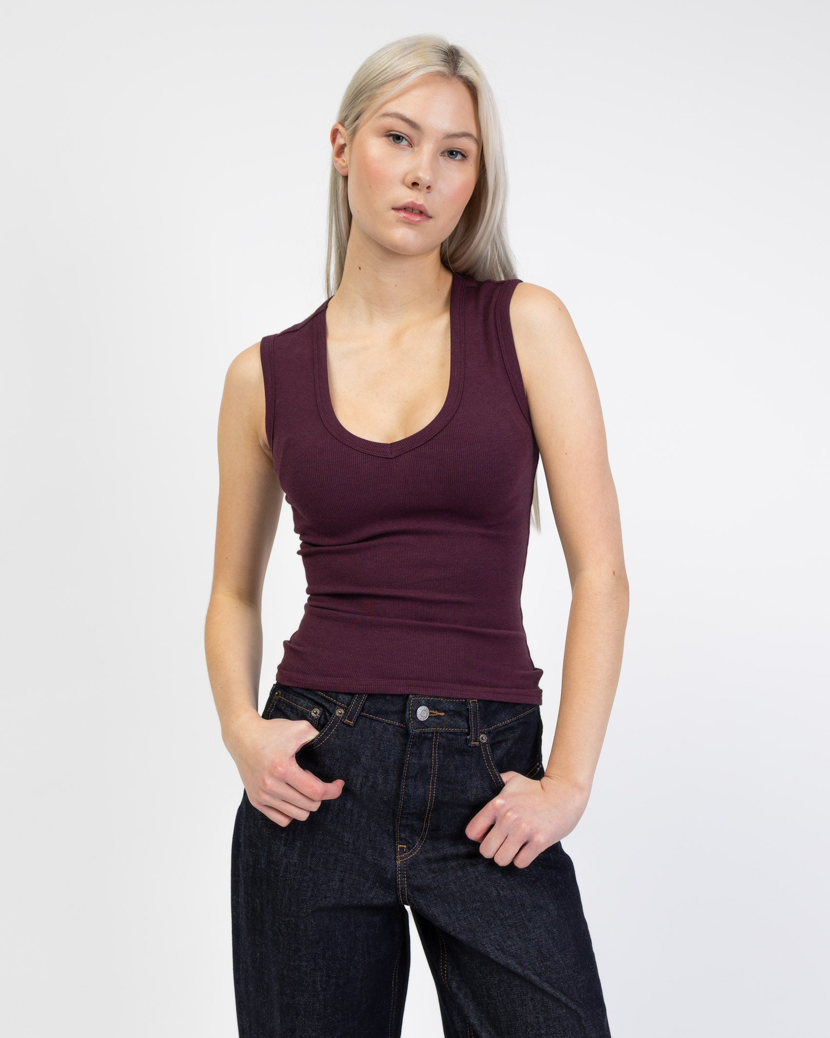 Top mit V-Ausschnitt