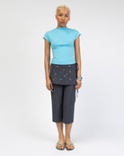 Basic Shirt mit hohem Ausschnitt