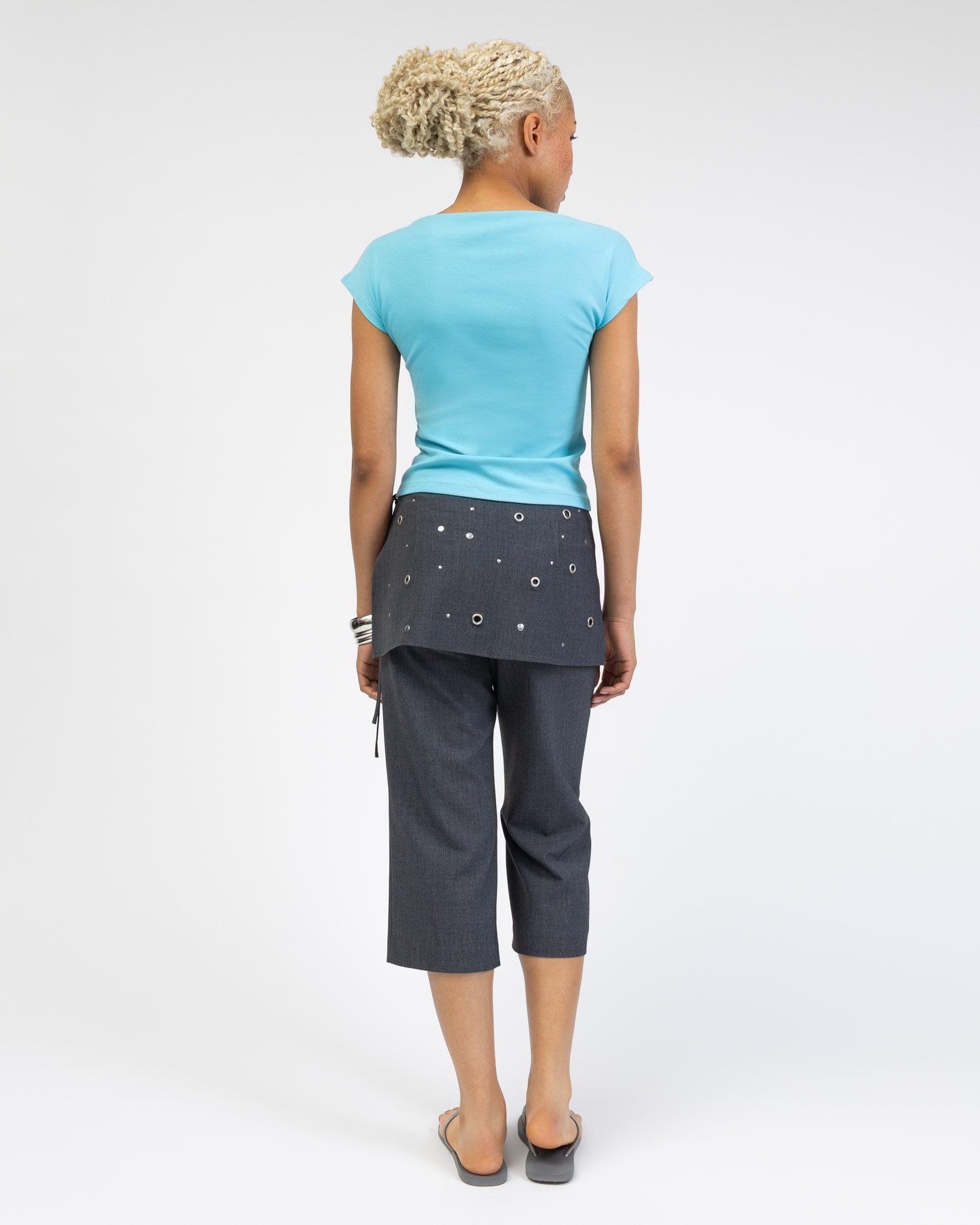 Basic Shirt mit hohem Ausschnitt