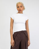 Basic Shirt mit hohem Ausschnitt