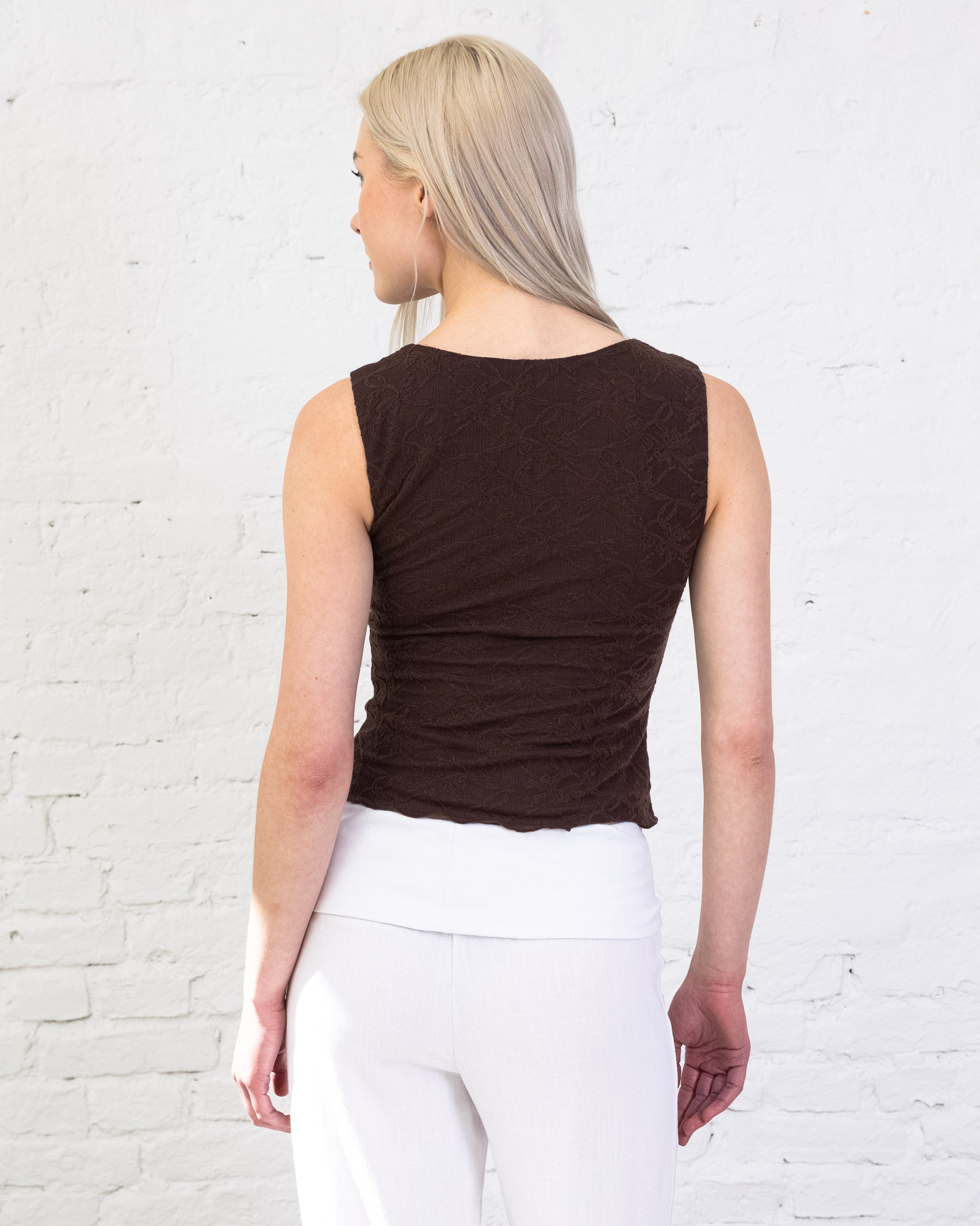 Spitzen Top mit V-Neck