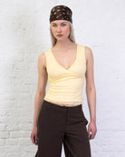 Spitzen Top mit V-Neck