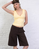 Spitzen Top mit V-Neck