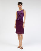 Boatneck Top mit Blumenprint aus Samt