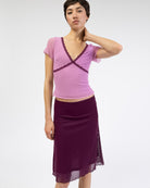 Duo Mesh Shirt mit Spitzendetails