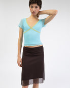 Duo Mesh Shirt mit Spitzendetails