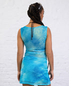 Mesh Top mit Ozeanprint