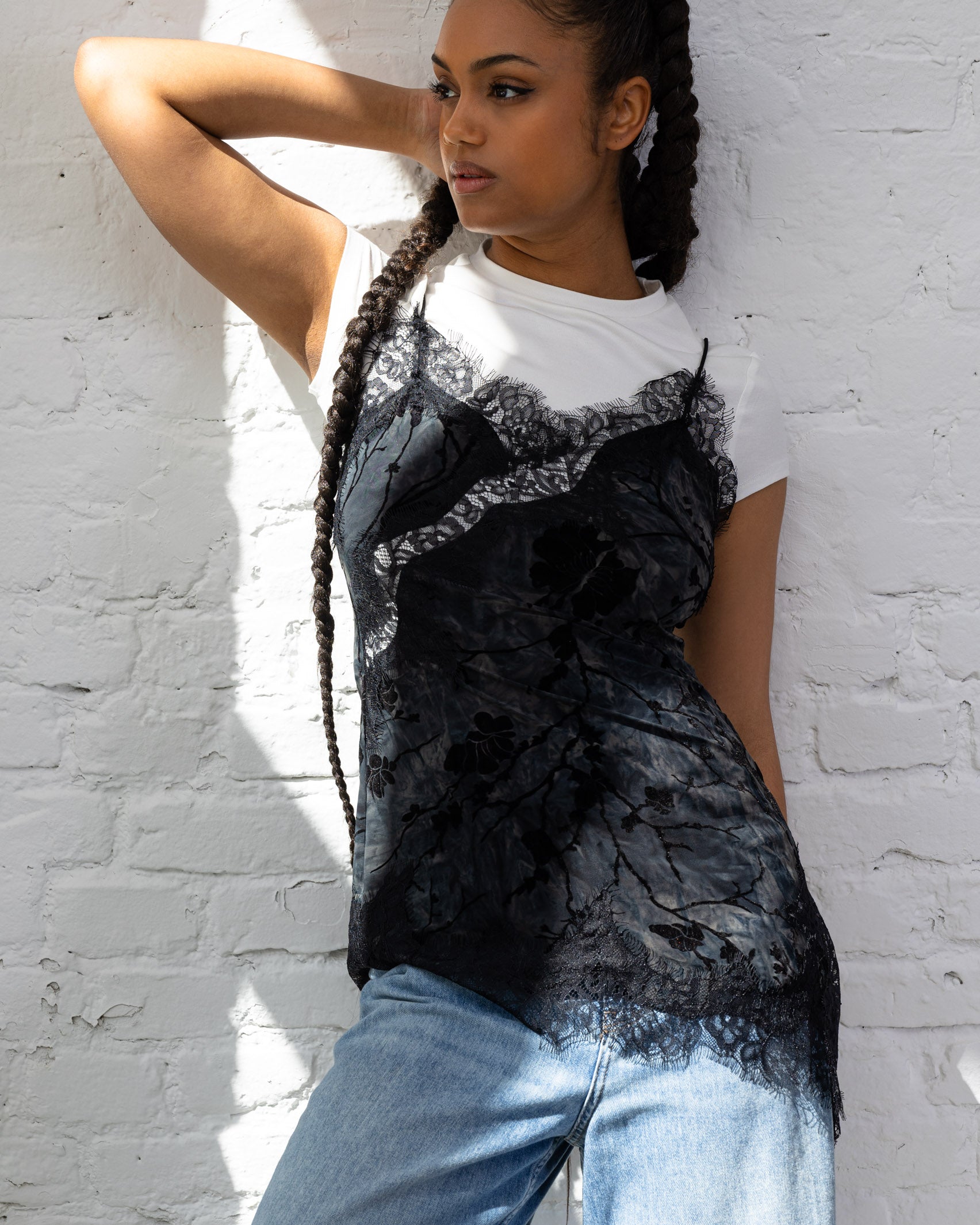 Asymmetrisches Top mit Blumenprint