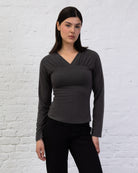 Langarmshirt mit Raffung