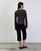 Langarmshirt mit Raffung