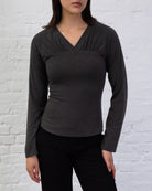 Langarmshirt mit Raffung