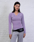 Langarmshirt mit Raffung