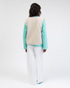 Einfarbige Teddyweste