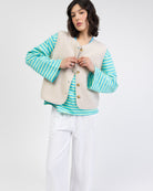 Einfarbige Teddyweste