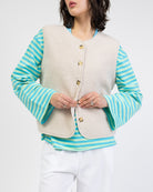 Einfarbige Teddyweste