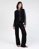 Einfarbige Teddyweste