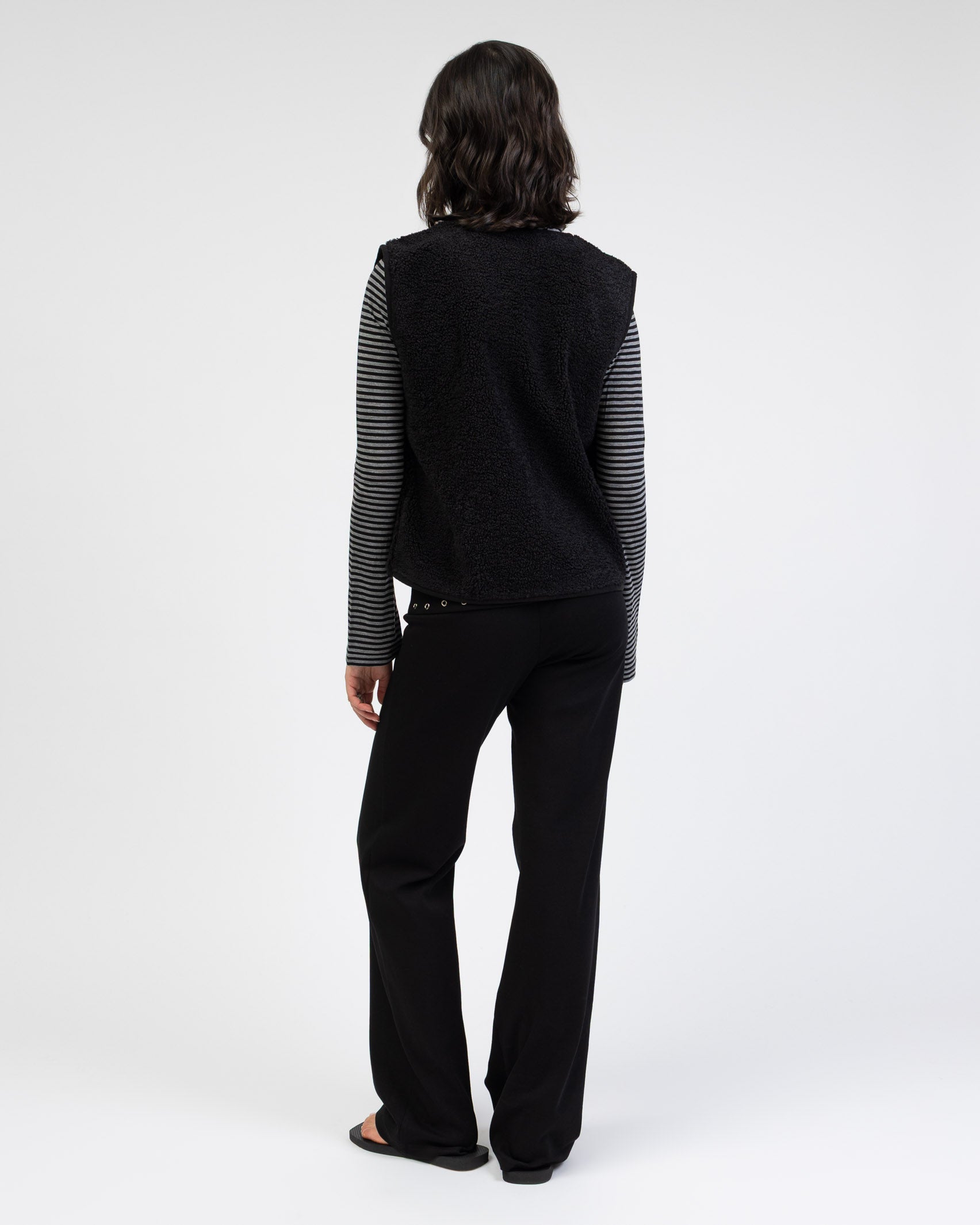 Einfarbige Teddyweste