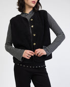 Einfarbige Teddyweste