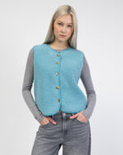 Einfarbige Teddyweste