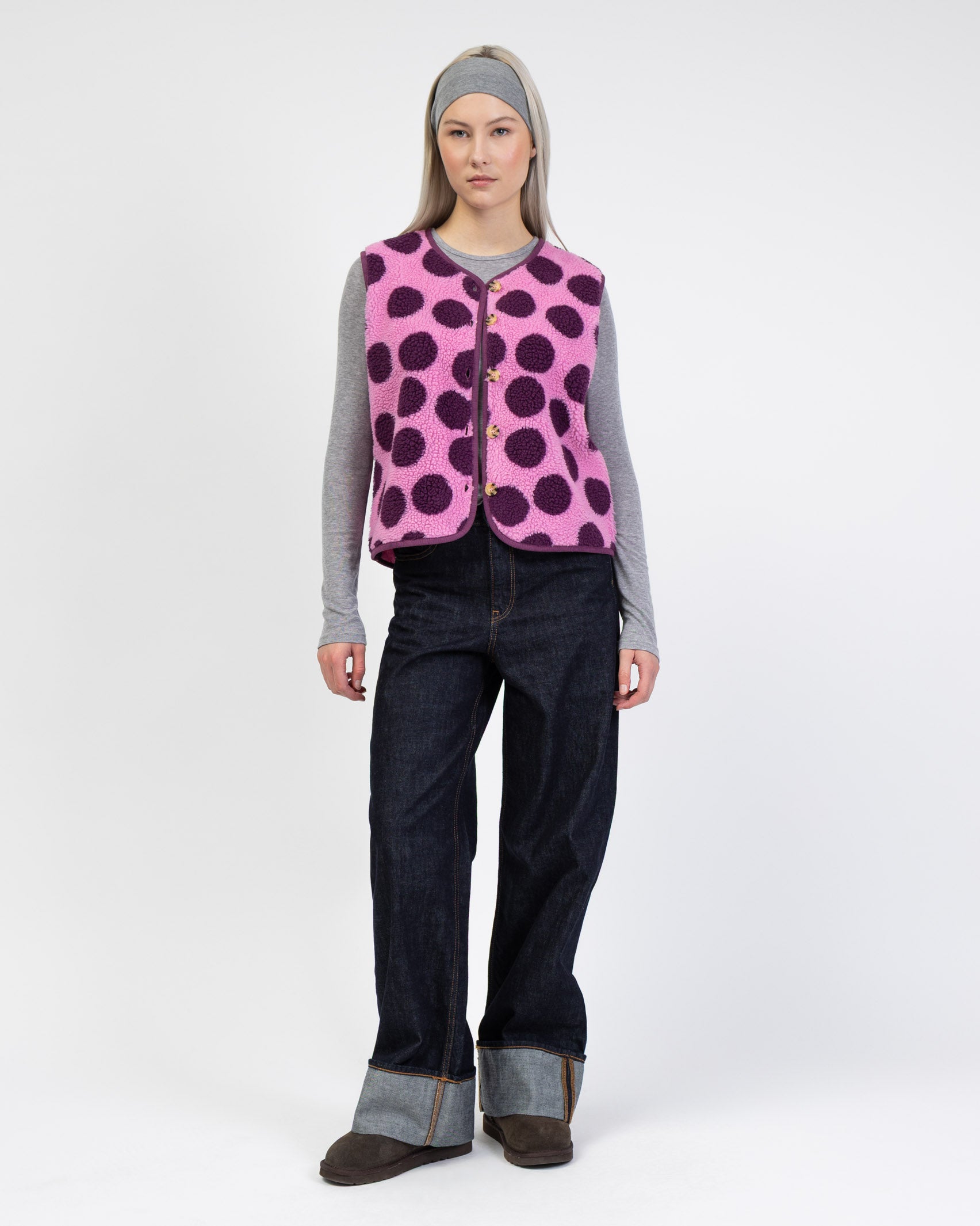 Teddyweste mit Punkten