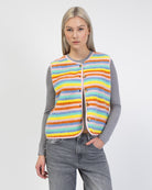 Teddyweste in Regenbogenfarben