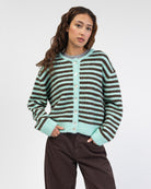 Strickjacke mit Streifen