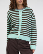 Strickjacke mit Streifen