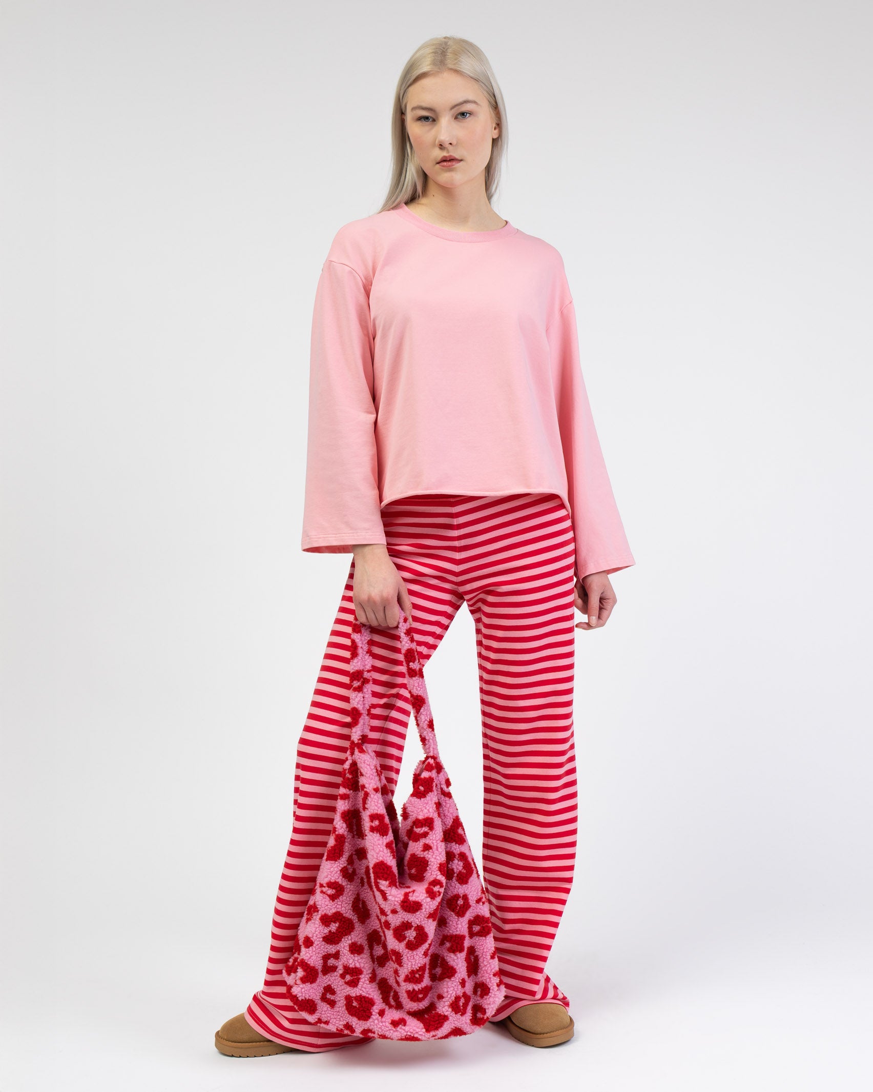 Teddyfell Tragetasche mit Leoprint