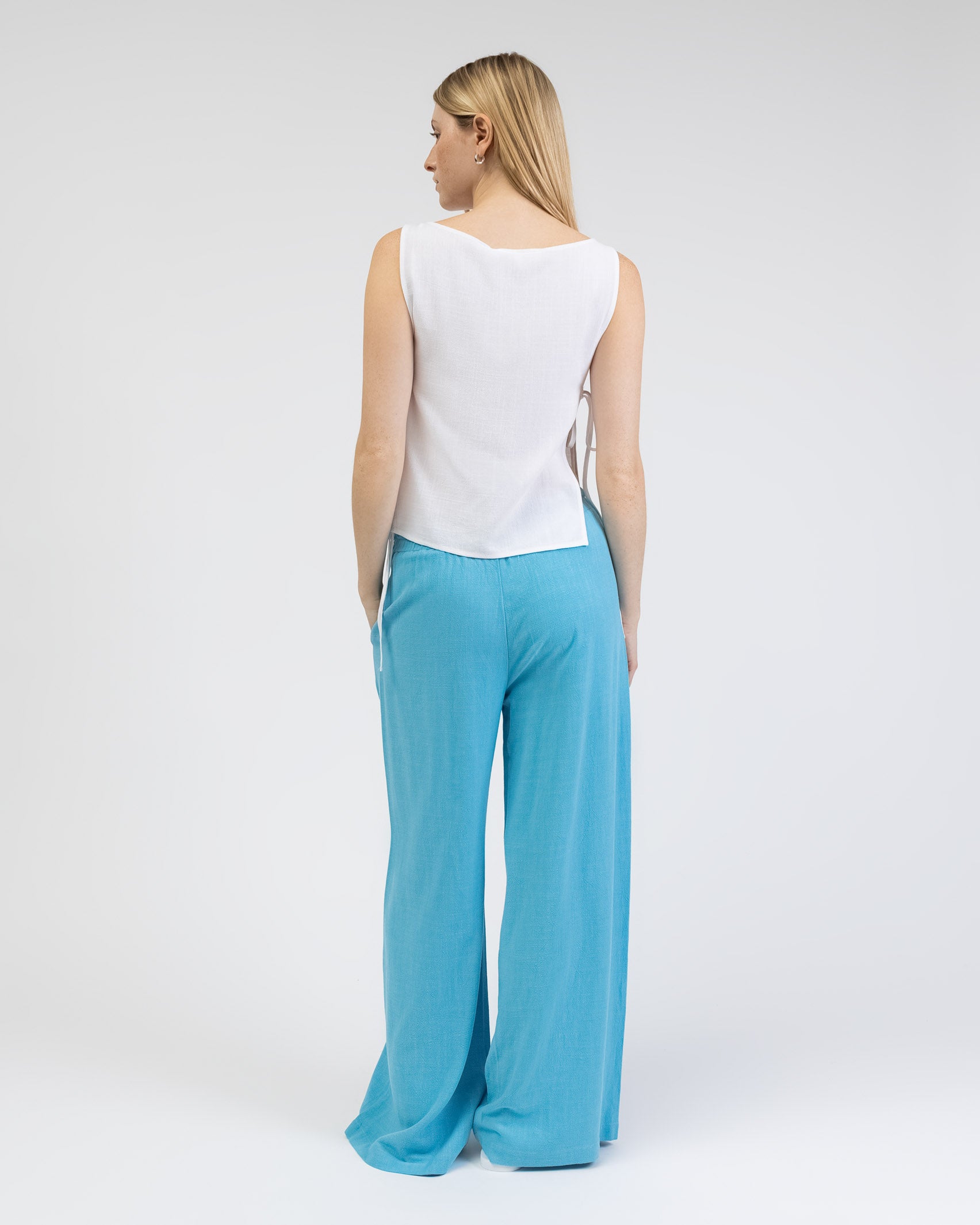 Top zum Binden aus Leinen-Mix