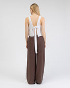 Lockere Hose aus Leinen-Mix