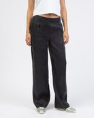 Gerade Anzughose aus glattem Material